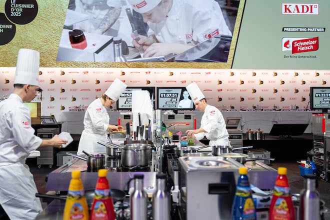 Goldener Koch 2025 Finale - Kursaal Bern - Finalisten: Mirco Kristal, Elodie Schenk, Urs Koller, Joao Coelho, Olivier Hofer - Februar 2025 - Copyright Olivia Pulver