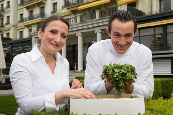 Anne Sophie Pic et son nouveau chef Paolo Boscardo