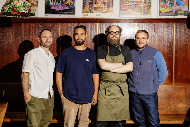 Patrick Claudio Sacchi, Patrick Schindler, Valentin Diem & Edouard Thorens (v.l.n.r.)