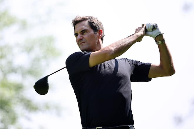 Roger Federer Caminada Master Golf 2025 in SagognCopyright by : sampics PhotographieBierbaumstrasse 681243 MünchenTEL.: ++49/89/82908620 , FAX : ++49/89/82908621 , E-mail : sampics@t-online.deBankverbindung : Hypovereinsbank München  Konto : 1640175229 , BLZ 70020270IBAN : DE78700202701640175229   BIC  : HYVEDEMMXXXweitere Motive finden sie unter :  sampics.de
