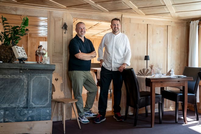 Restaurant Im Feld Gurtnellen-Dorf, Beat Walker, Chefkoch mit Ehemann und Gastgeber Roland Gloor