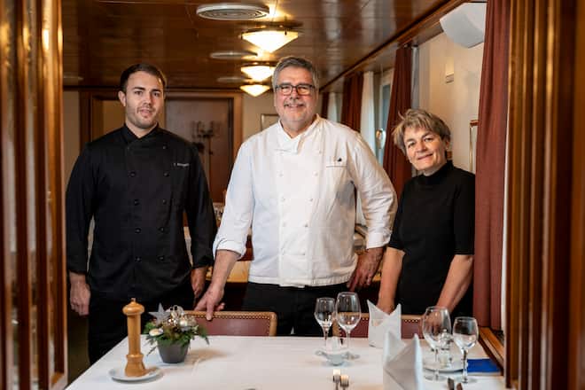 Jägerhaus Altenrhein, Christoph und Rita Baumgartner mit Sohn Cyrill