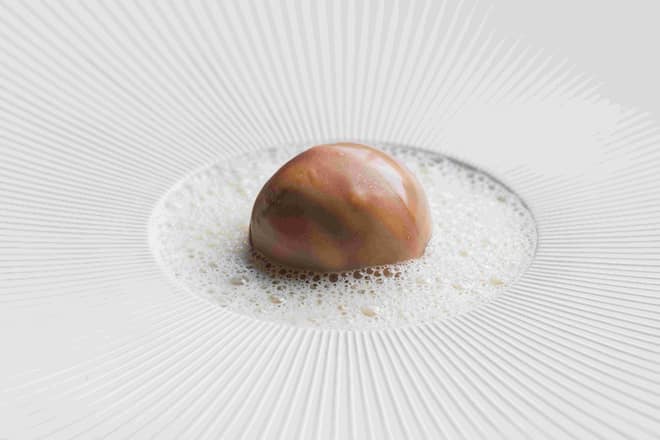 Marron trompe l’œil, émulsion coco et huile vanillée