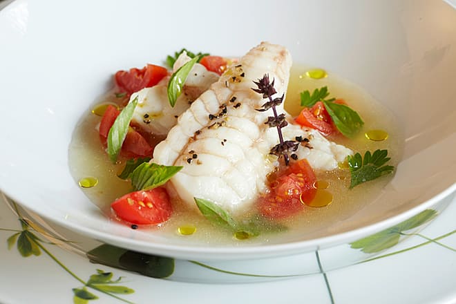 Meeresfischfilets in Aqua Pazza