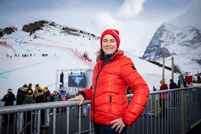 Pascale Berclaz. Lauberhorn Weltcuprennen. Abfahrt am Samstag 17.01.26 ©David Birri