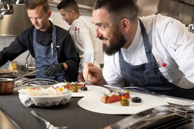 Restaurant des 3 tours à Bourguillon(FR) , chef Romain Paillereau.