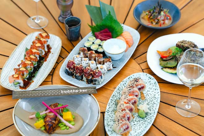 Sushi Selektion in der Buddha Bar in Vevey