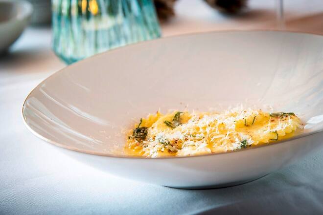 Michael Engel, Hotel Rest. Zwyssighaus Bauen 2019: Ravioli, Frischkäse