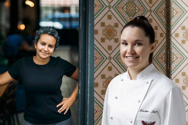 Zizi Hattab and Karime Lopez