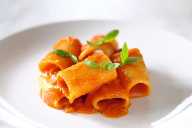 Paccheri al pomodoro Claudio del Principe