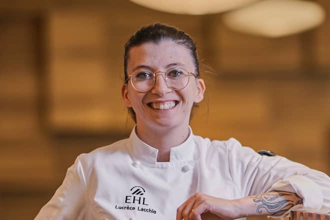 17 Punkte! Lucrèce Lacchio kocht an nobler Adresse: Hotelfachschule Lausanne.