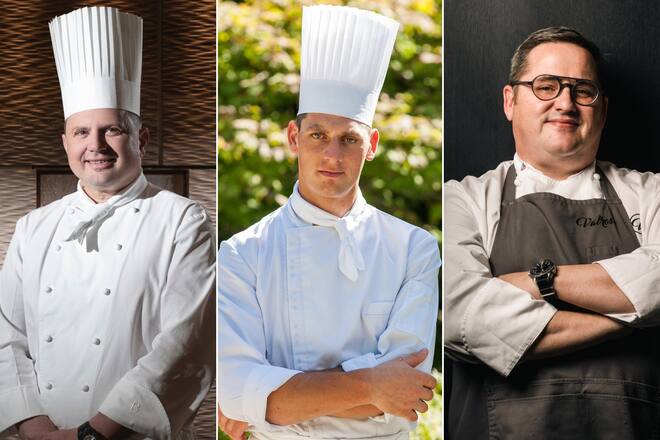 Franck Giovannini, Jérémy Desbraux et Benoît Carcenat