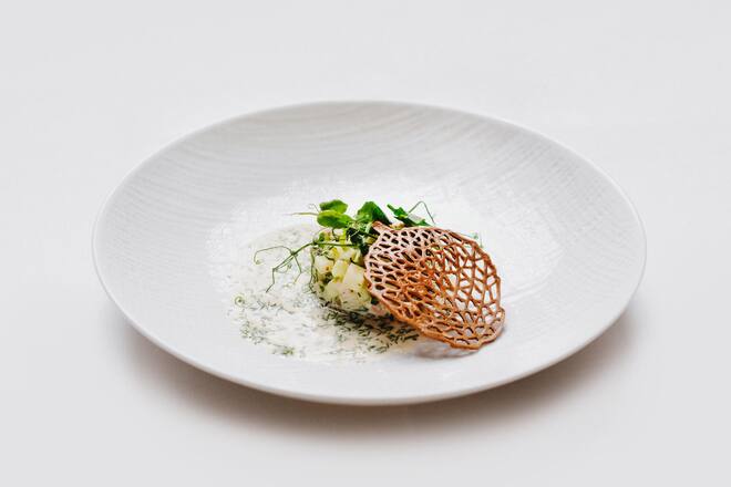 Okrochka mit Dill und Knoblauch, Esprit Ravet, Bernerhof Gstaad, Bernard und Guy Ravet, Eröffnung, Foto:Digitale Massarbeit, Esprit Ravet, Bernerhof, Gstaad © Digitale Massarbeit