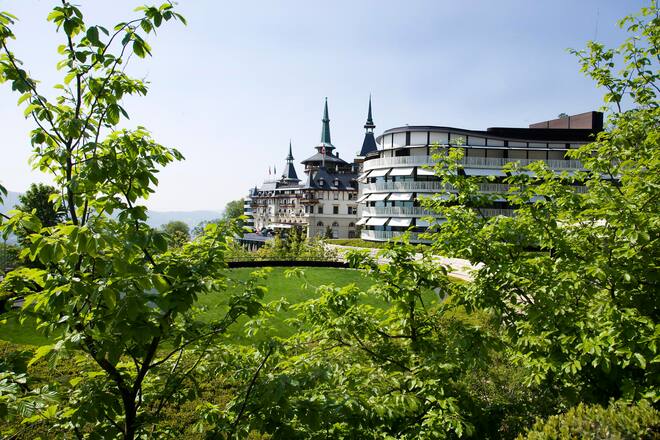The_Dolder_Grand_exterior_spring_4.tif Aussenansicht The Dolder Grand Zuerich Zürich, 5.2.2018 HO via Hotel