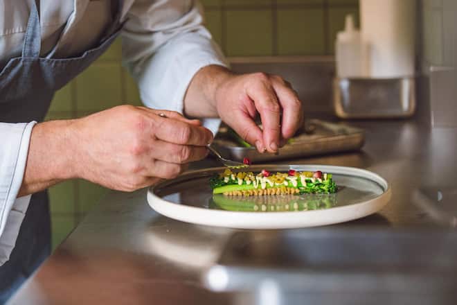 Restaurant Brücke, Niedergösgen (SO), Thomas Messerli, Küchenchef - - 07/2023 - Copyright Olivia Pulver