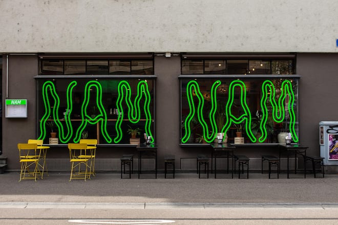 Die neue Nam Soup Bar an der gastronomisch starken Güterstrasse im Gundeli. 02.05.2023. Nam Soup Bar. Sydney Karolewski