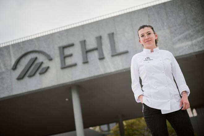 Souper UBS à 4 mains avec Guy Ravet et Lucrèce Lacchio au berceaux des sens à l'EHL, mardi 30 avril 2024 à Lausanne. (© Gabriel Monnet)