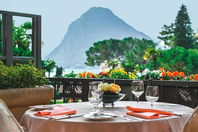 Terrasse Restaurant Le Relais Villa Castagnola, Lugano, TI