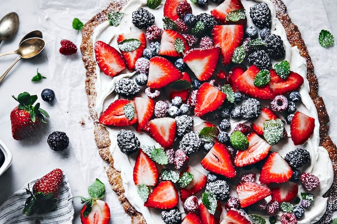 Einfache Tarte  mit frischen Beeren