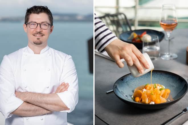 Le spot de la semaine: à Neuchâtel, Ludovic Pigeat enchante les hôtes du sublime hôtel Palafitte.