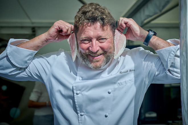 Leuk, le 17 septembre 2023 , Parcours gourmand sur le golf de Leuk, en compagnie de plusieurs chefs étoilés, ici Pierrick Suter © Sedrik Nemeth