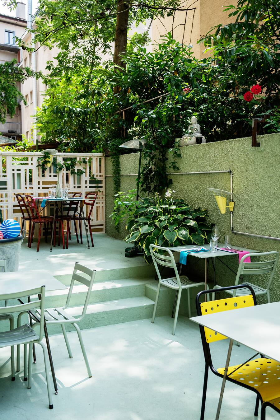 Hinterhof des Restaurant Coming Soon in Zürich an der Langstrasse