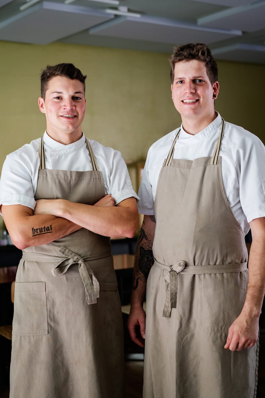 Pascal Bertschinger und Roger Greber im Pop-up «Brutal» im Restaurant «Coming soon» in Zürich an der Langstrasse