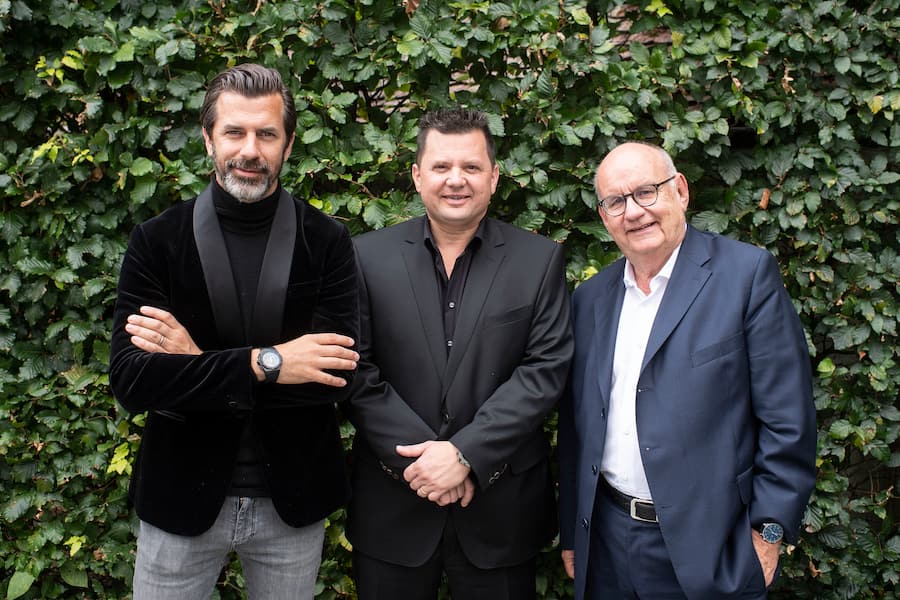 07.10.2019; Basel: Koch des Jahres - Tanja Grandits; Andreas Caminada, Franck Giovannini und Urs Heller. © Valeriano Di Domenico