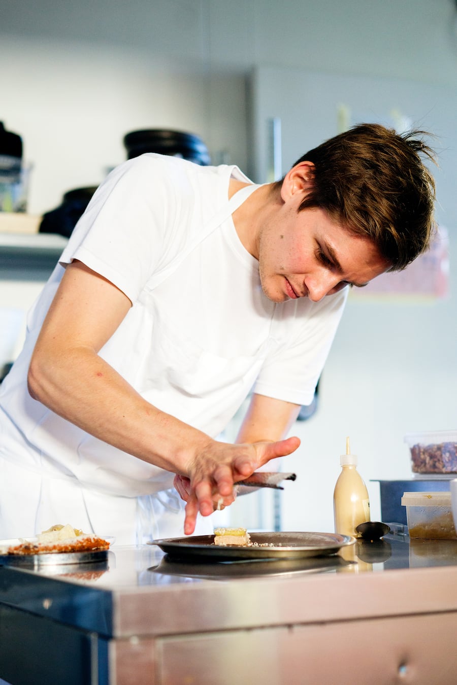 Küchenchef Michael Dober im Pop-up Rosa Pulver in Winterthur