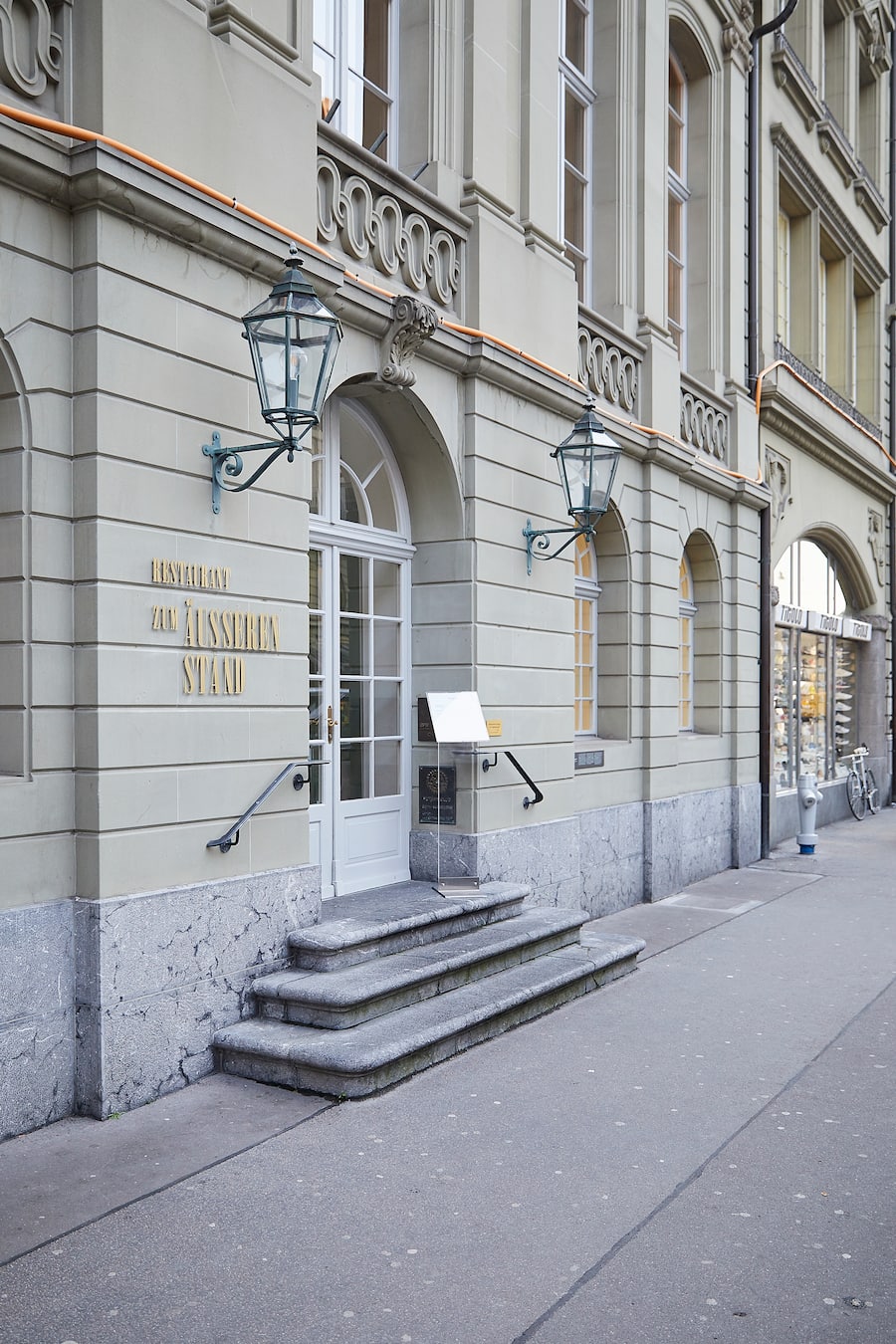 Restaurant zum Ãusseren Stand, Koch Fabio Toffoloni und Werner Rothen, Gastgeber, Bern, 14.11.2019, Foto Lucia Hunziker