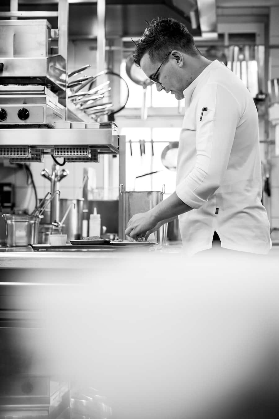 Sebastian Rösch verwendet Schweizer Fleisch für seine Gerichte Aktuell: Molkesäulihaxen. - Restaurant Mesa, Zürich - 13.11.2020 - Coypright Olivia Pulver