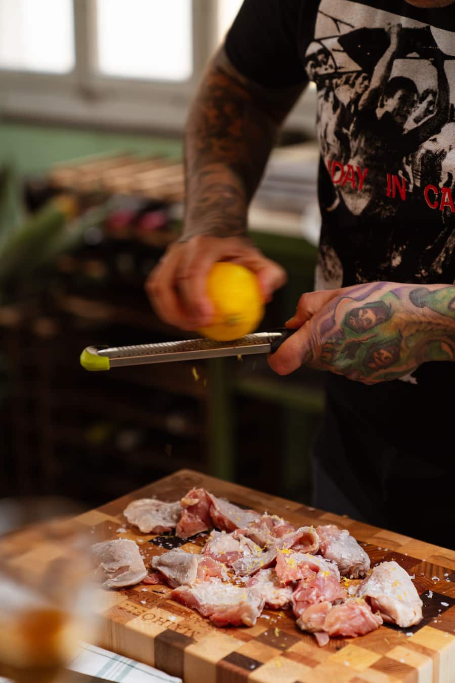 Oscar de Matos, Chefkoch Maihöfli Luzern, kocht mit Luma Fleisch - Freitag, 29.1.2021 - Copyright Olivia Pulver