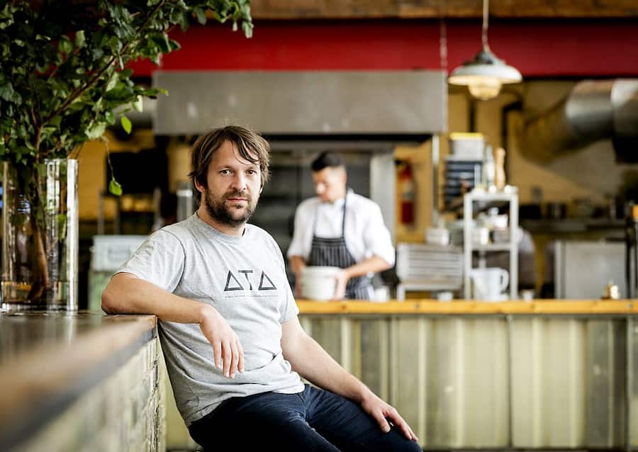 Danish chef Rene Redzepi, co-owner of the restaurant Noma in Copenhagen, Denmark, poses for a photograph prior to a premiere of "Ants on a Shrimp" in Amsterdam, on September 1, 2016. The documentary is about the chef-cook who along with his team enters the biggest culinary experiment in his life. / AFP / ANP / Robin van Lonkhuijsen / Netherlands OUT (Photo credit should read ROBIN VAN LONKHUIJSEN/AFP/Getty Images)