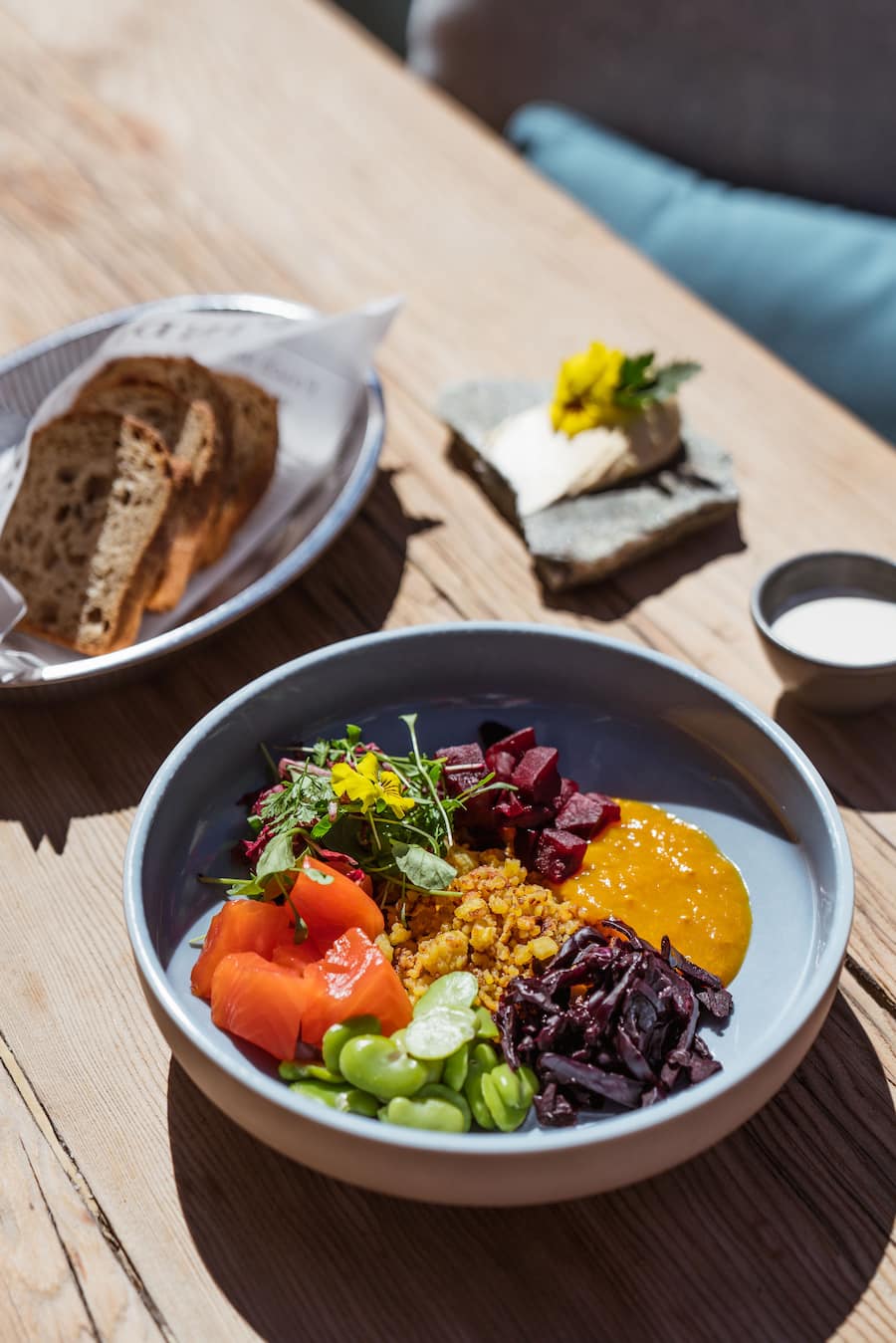 Bowl mit Maluns und gebeizter Lachsforelle - @Paradise Zermatt - 1. Juli 2021 - Copyright Olivia Pulver