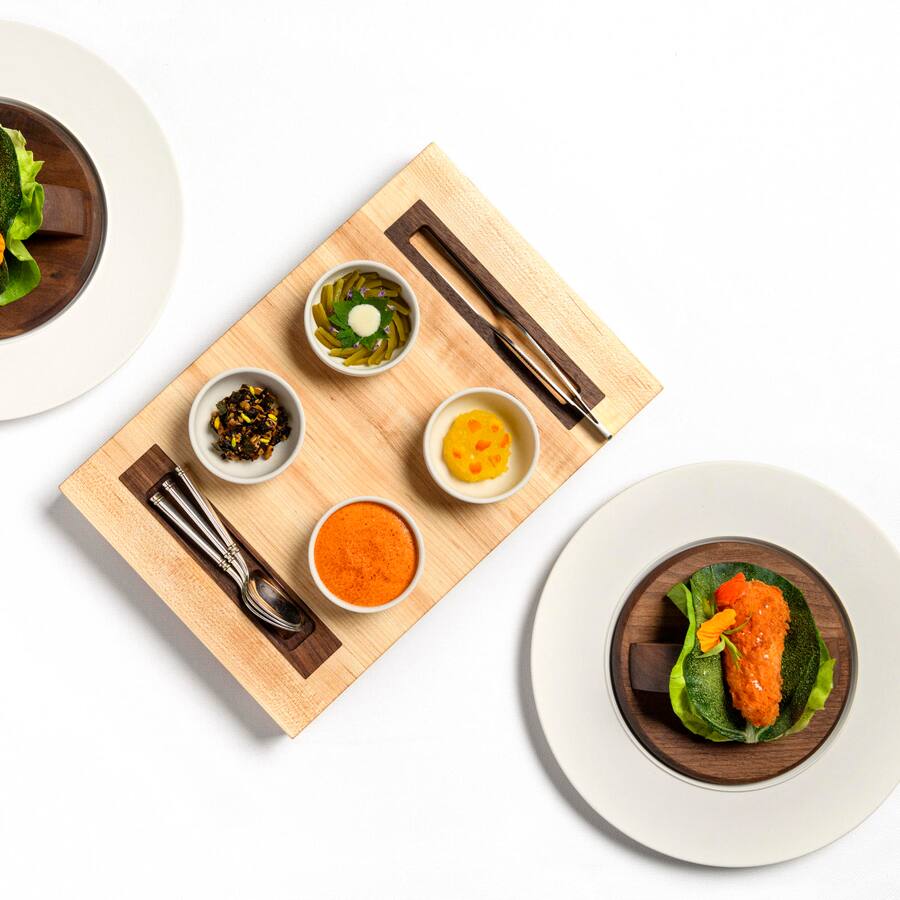 Gerichte Eleven Madison Park by Daniel Humm: Fried Peppers with Swiss Chard