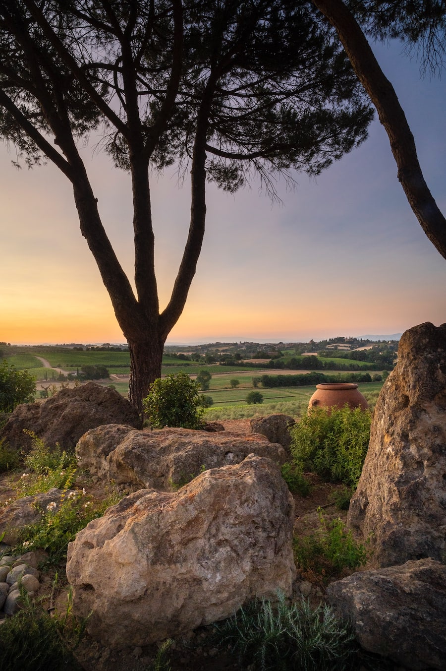 Abendstimmung Weingut Vallocaia in Montepulciano