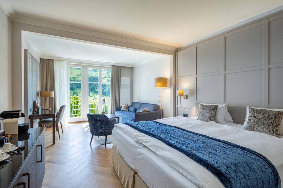 Familienbettzimmer Lenkerhof Gourmet Spa Resort Lenk Verlosung August 2021