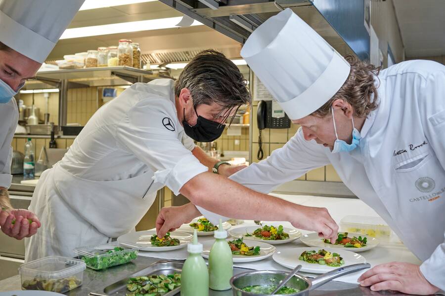 Mattias Roock und Sven Wassmer kochen im Castello del Sole Ascona September 2021