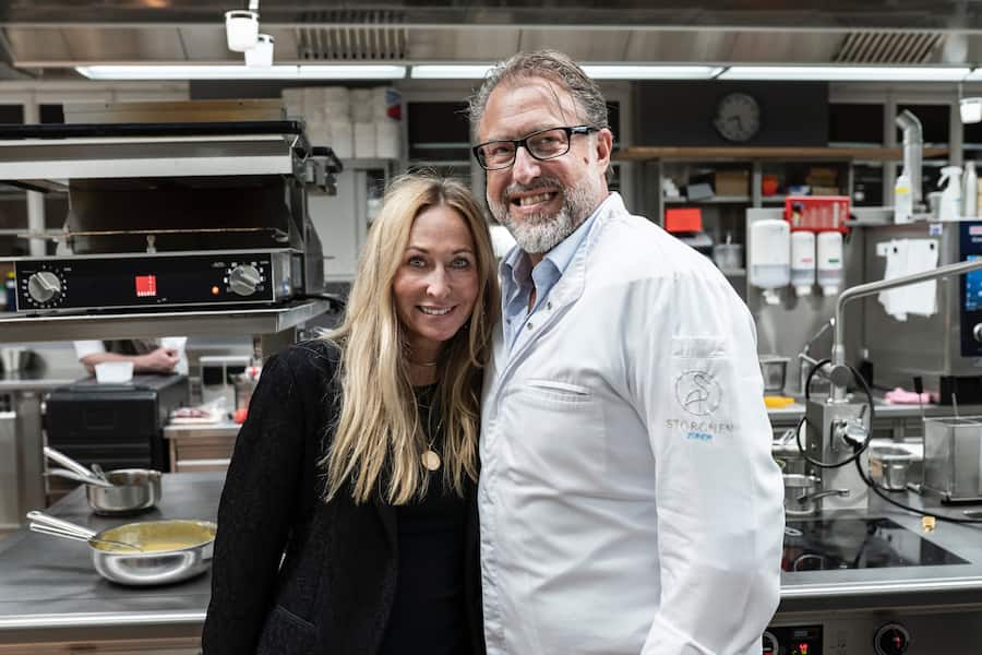 Storchen Zürich Wild kochen mit Gratian Anda September 2021 Gratian Anda mit Ehefrau