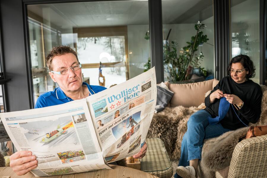Koch Daniel Bumann mit Frau ohne Kinder