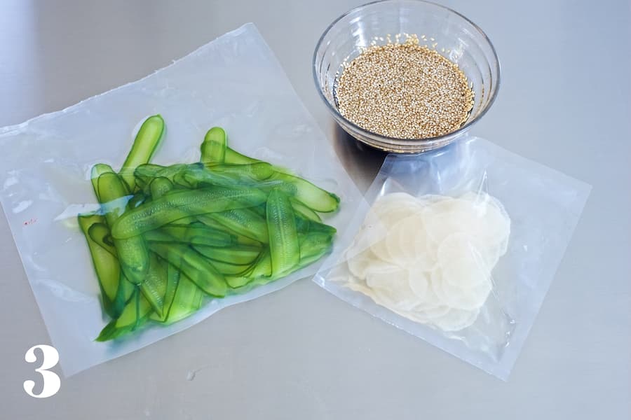 Gurke Rettich Ponzu Sauce