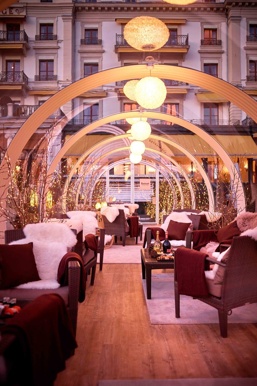 Intérieur du Beau-Rivage Palace pour les fêtes