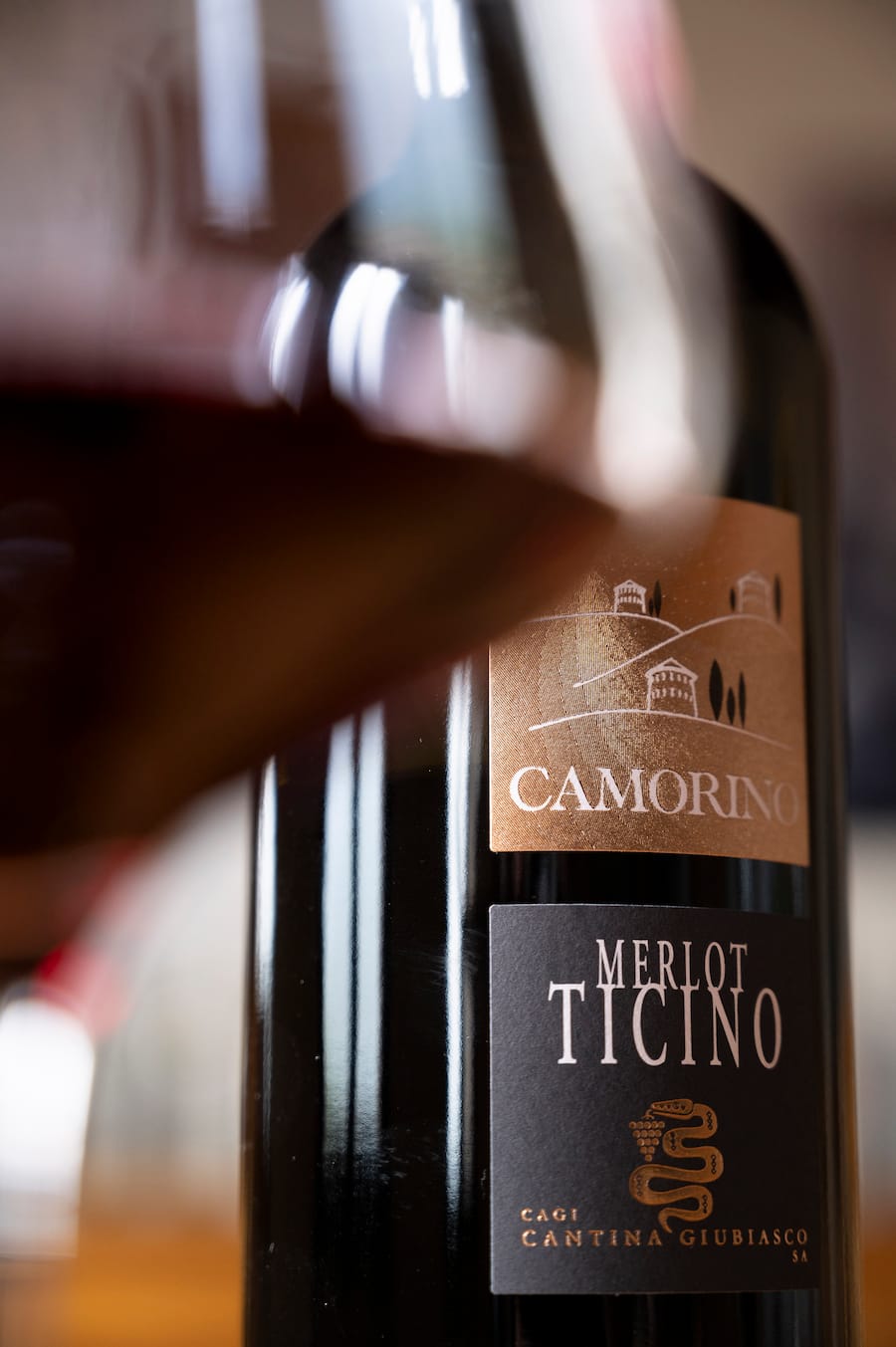 Merlot Camorino, einer der Topweine der Kellerei