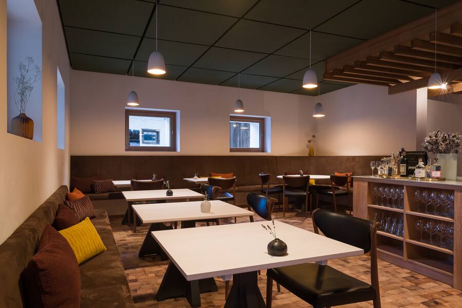 Gaststube in der Casa Caminada