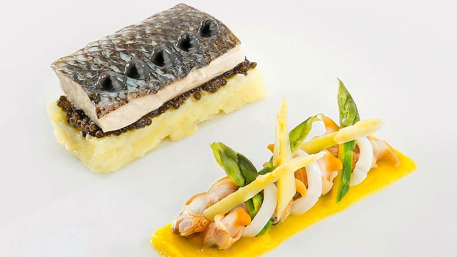 Bar de ligne poché du Restaurant Damien Germanier