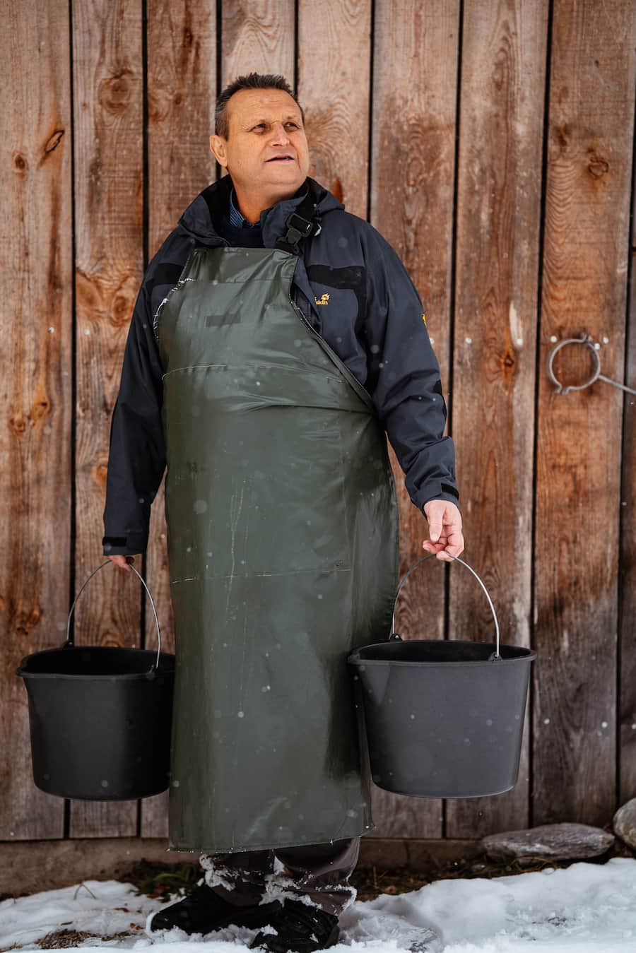 Forellenzucht Schwendi / Weisstannental - Meinrad Gmür, Fischzüchter -Roger Kalberer, Chef des Restaurants "Schlüssel" in Mels - Copyright Olivia Pulver - 25. Januar 2021