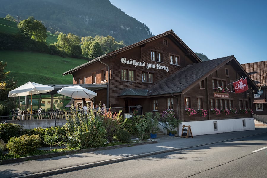 Foto: Joseph Khakshouri 18.09.2018Gasthaus zum KreuzStädtlistrasse 3Teller:Entenleber Zweierlei von der Französichen Entenleber mit Aprikosen und PistzienDallenwil (NW)