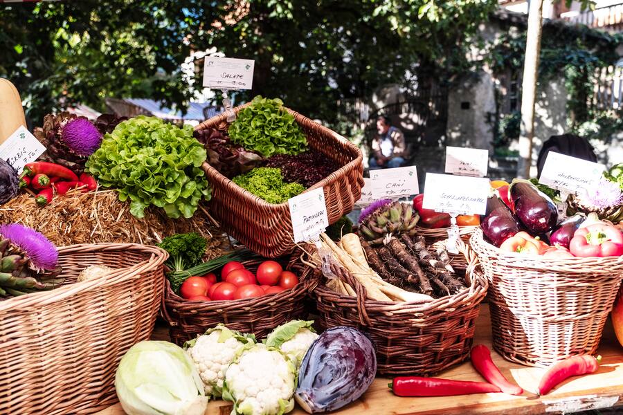 Gemüse am Herbstmarkt Fall in Love