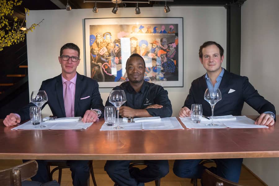 De gauche à droite: Guillaume Cazenave, Frédéric Nguini et Fabian Affentranger.