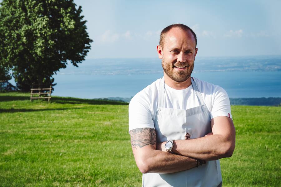 Grillieren mit Chef Tobias Funke auf dem Big Green Egg für den Profi. - Restaurant Fernsicht Heiden - Freitag, 7.6.2019 - Copyright Olivia Pulver